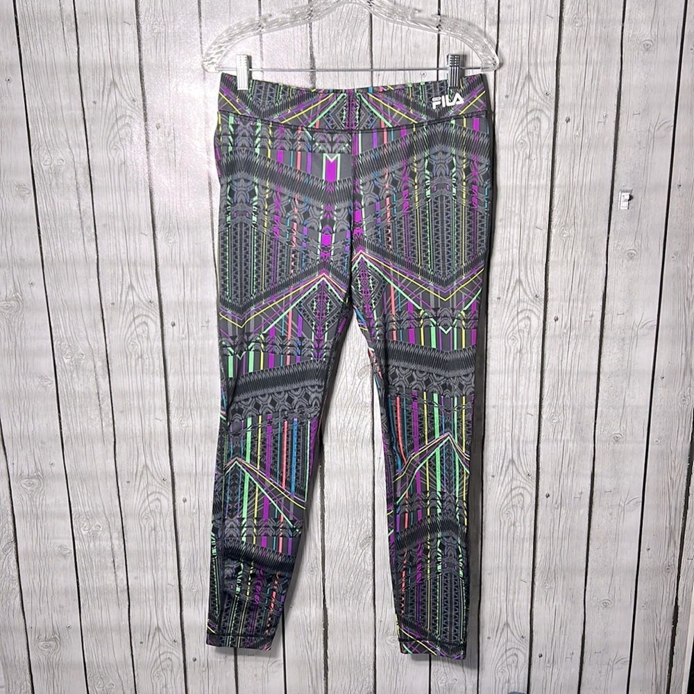 Fila sport printed performance running leggings size medium